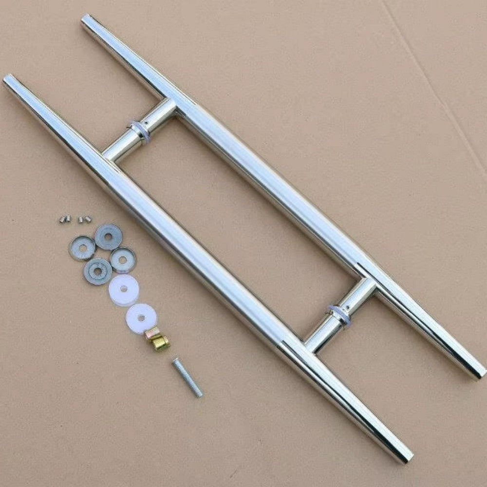 A815 Round Tube Pull Handle - Double Pointed Handle - Office Glass Door Pull Handle, Satin Finish