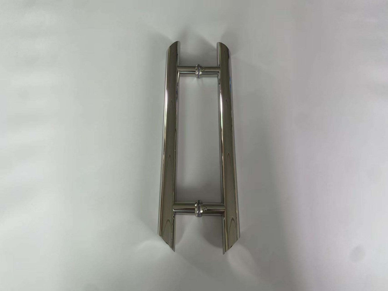 A917 Double Bevel Bright Finish Glass Door Handle