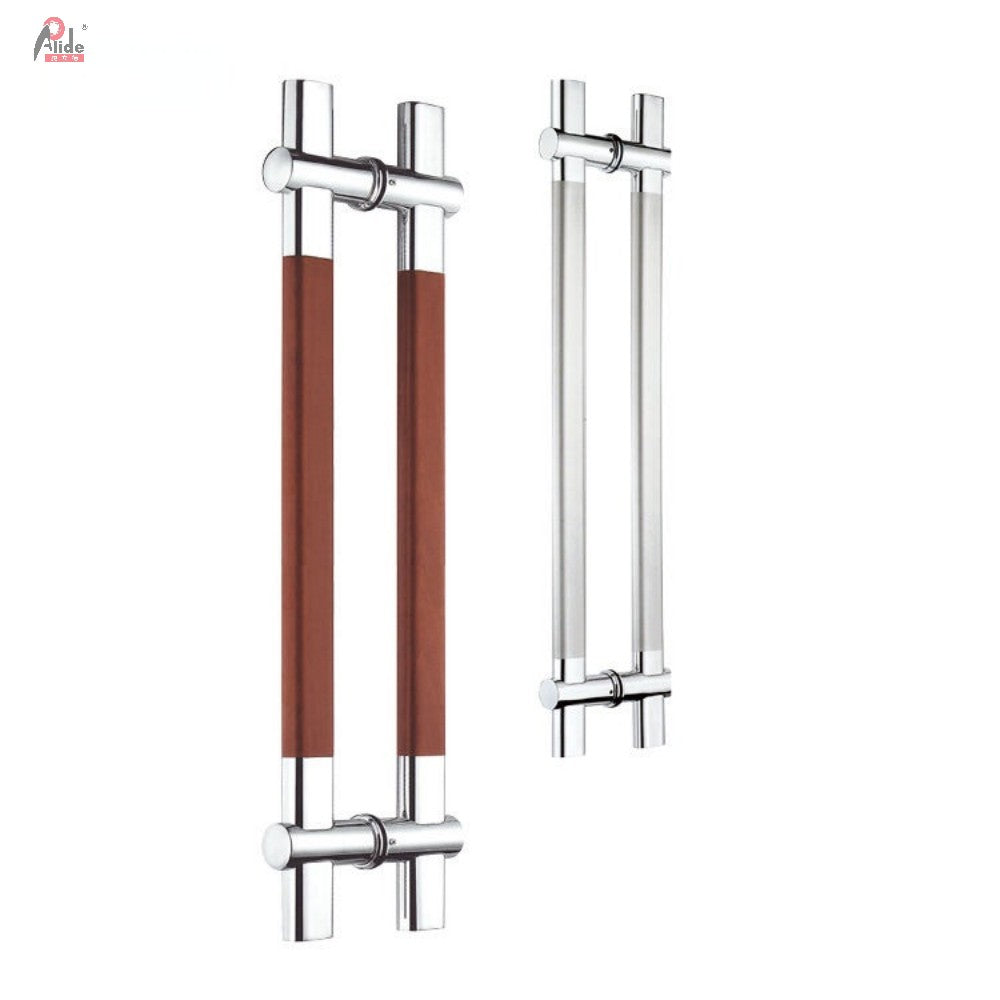 A921 Round Tube Pull Handle - Adjustable Hole Distance - Glass Door Handle