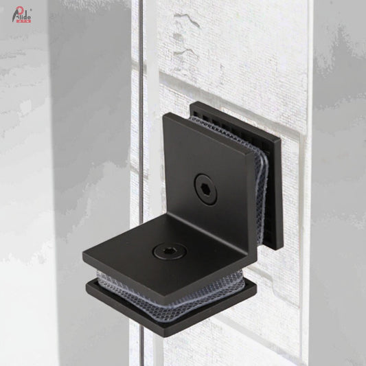 90 Degree Square Modern Stainless Steel Glass Bathroom Door Clamps and Clips for Shower Door Fixing Bracket Hotel Use