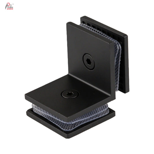 90 Degree Square Modern Stainless Steel Glass Bathroom Door Clamps and Clips for Shower Door Fixing Bracket Hotel Use