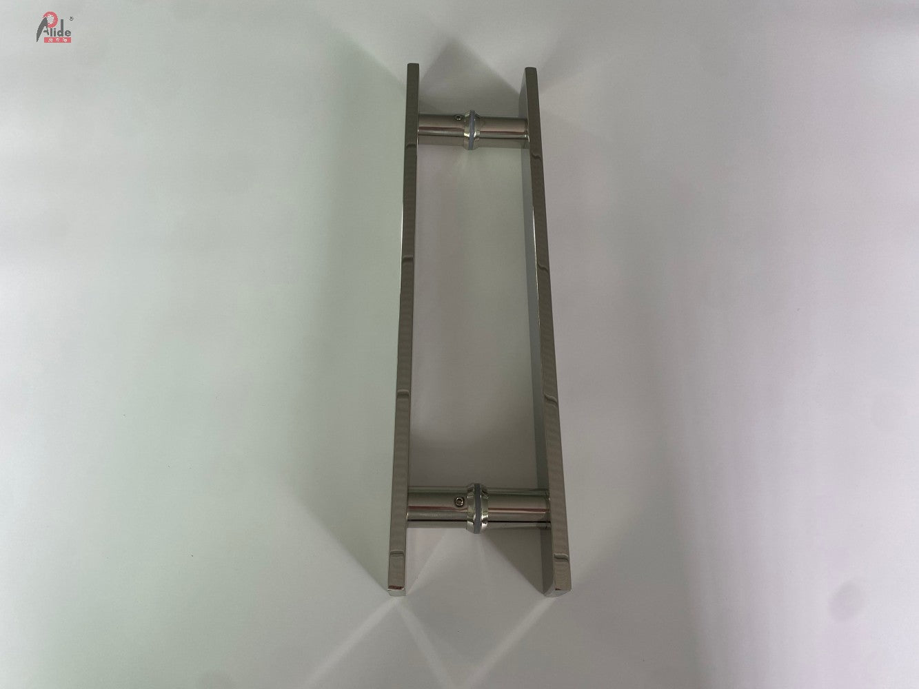 A3075-10-60 H-Shape Square Glass Door Pull Handle - 201 Stainless Steel - Polished Finish