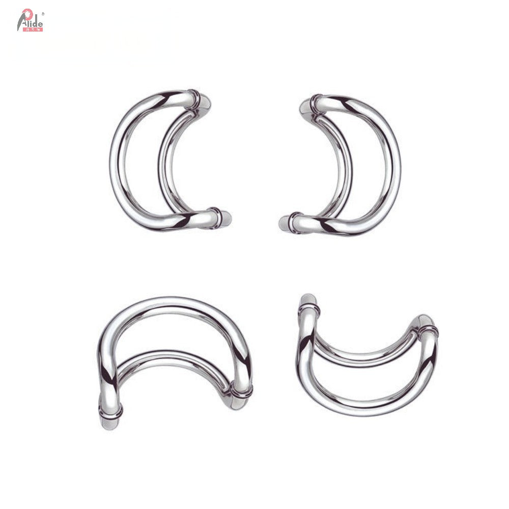 A312 C‑Shape Glass Door Handle with Base