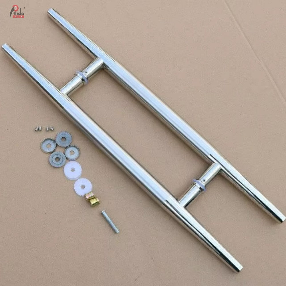 A815 Round Tube Pull Handle - Double Pointed Handle - Office Glass Door Pull Handle, Satin Finish