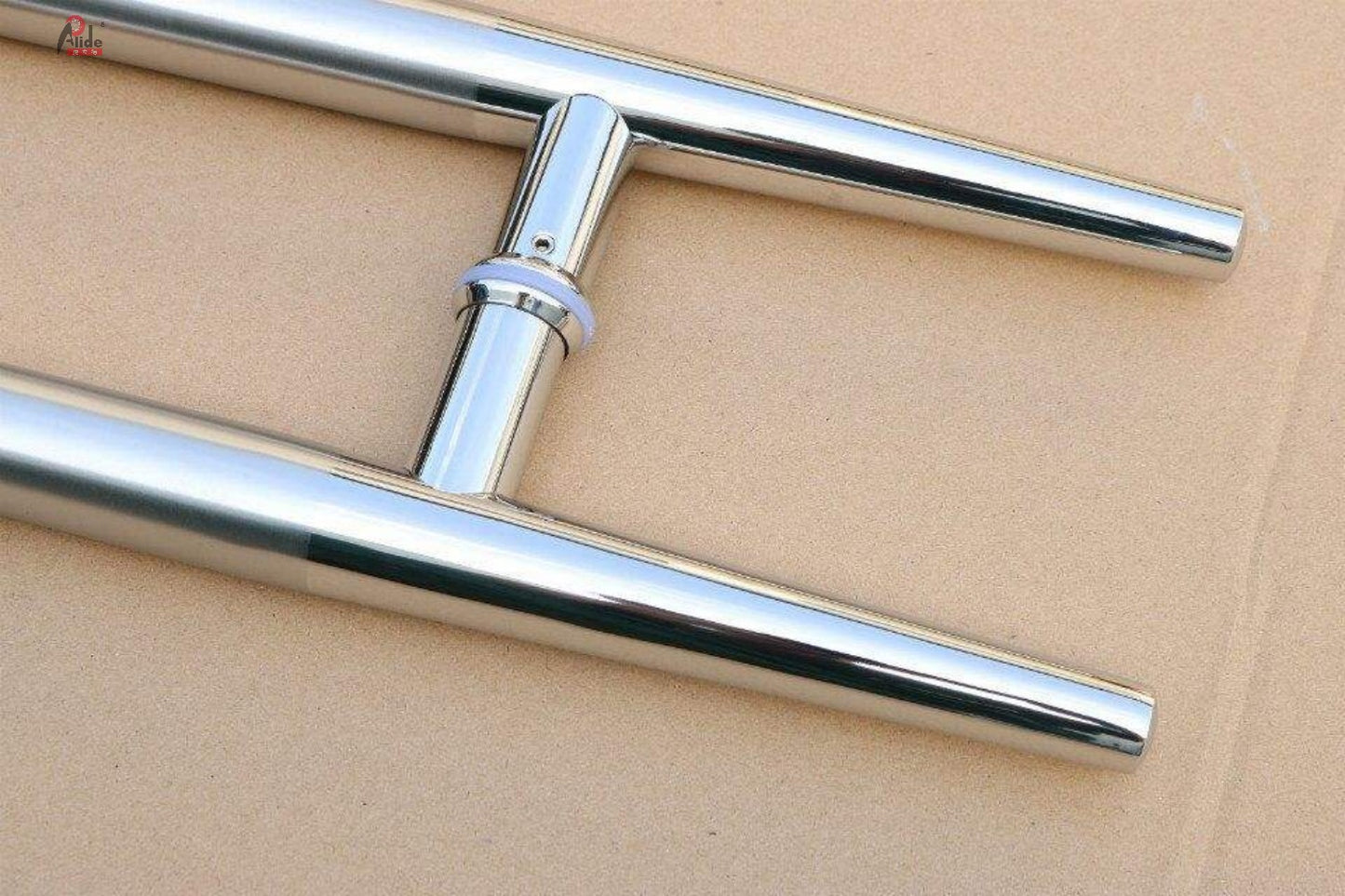 A815 Round Tube Pull Handle - Double Pointed Handle - Office Glass Door Pull Handle, Satin Finish