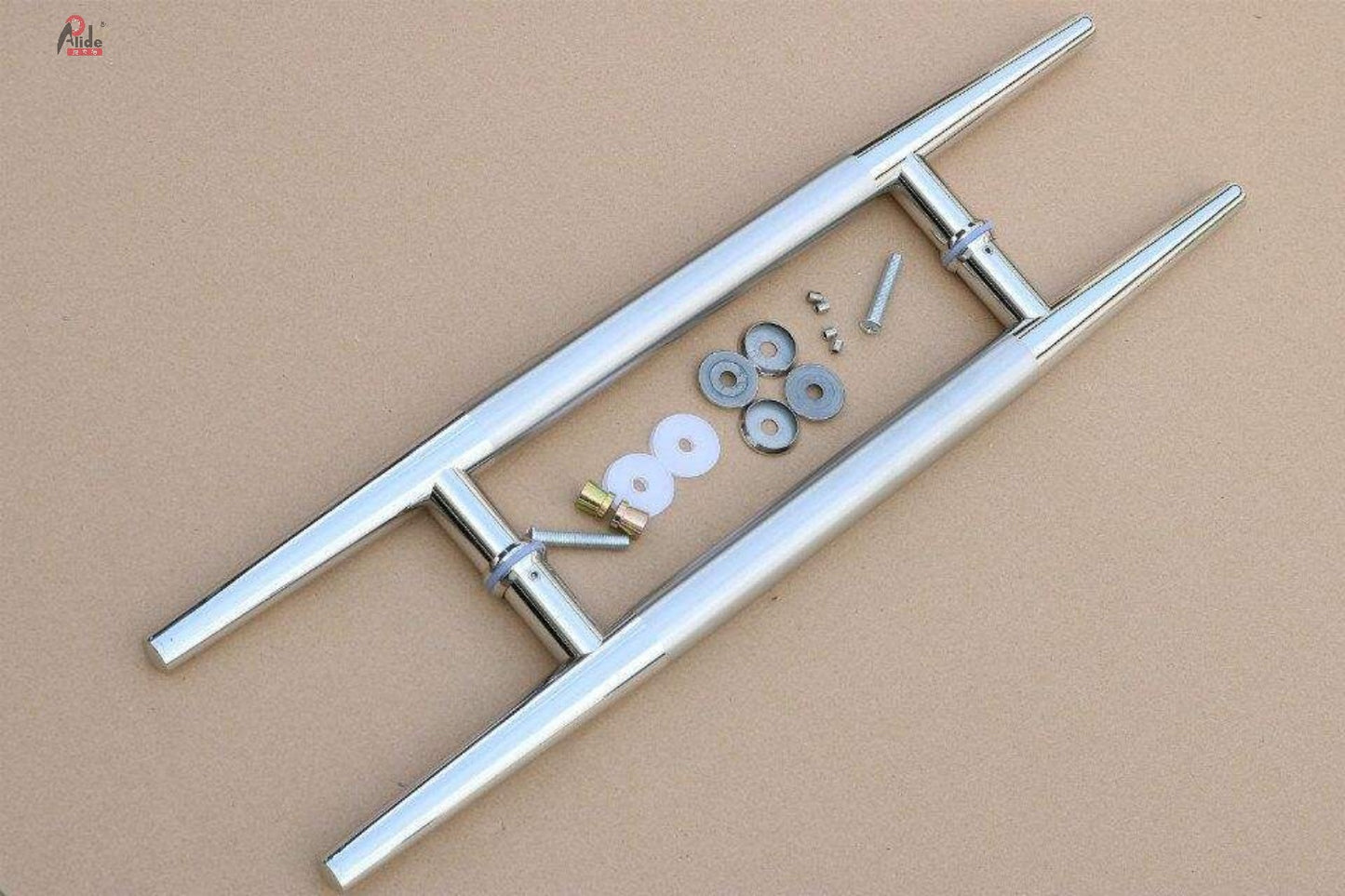 A815 Round Tube Pull Handle - Double Pointed Handle - Office Glass Door Pull Handle, Satin Finish