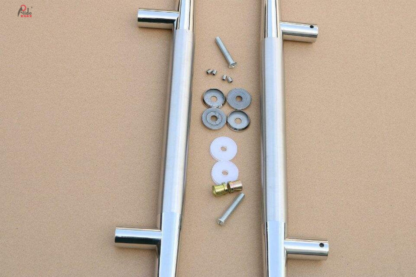 A815 Round Tube Pull Handle - Double Pointed Handle - Office Glass Door Pull Handle, Satin Finish