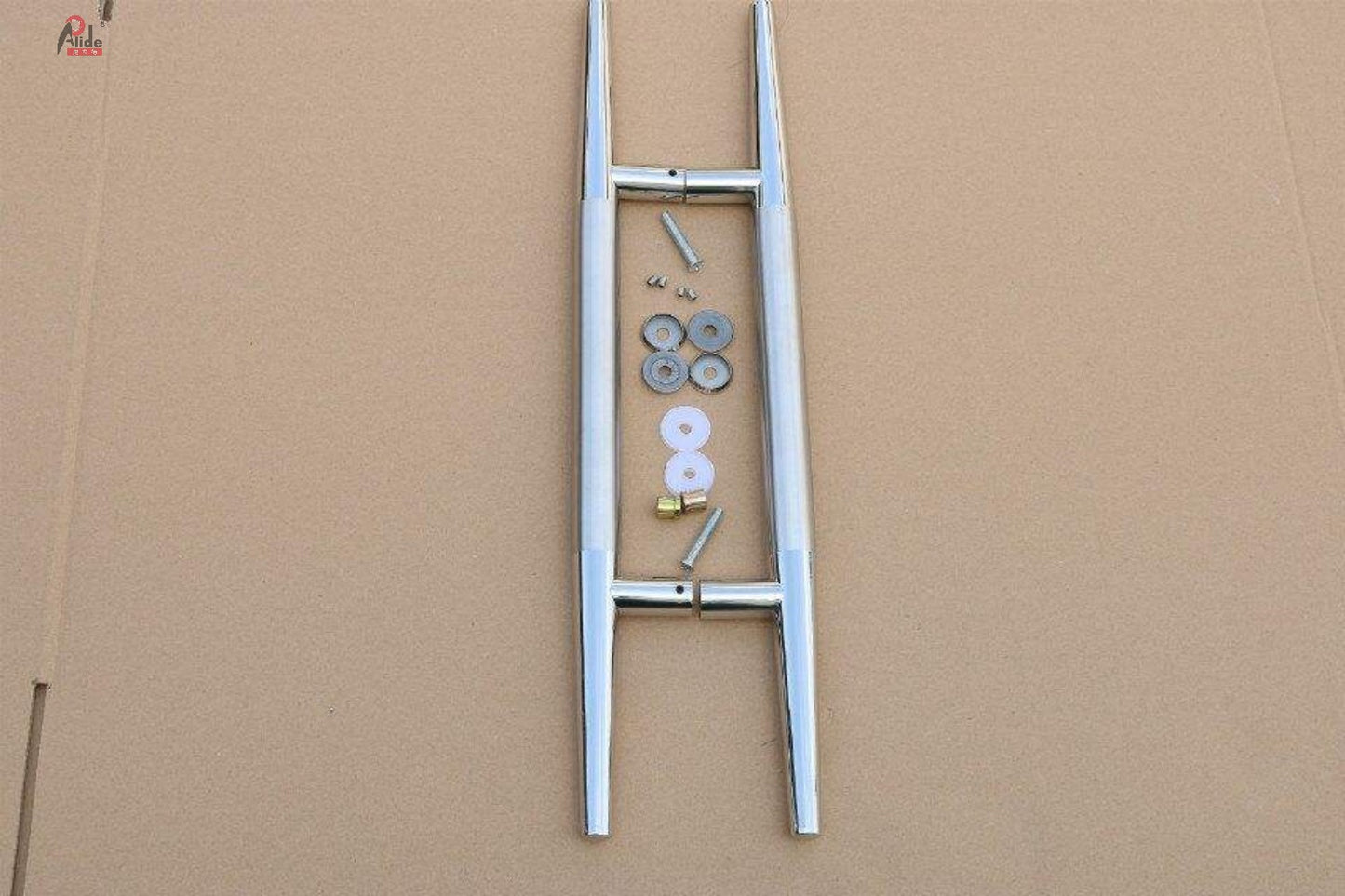 A815 Round Tube Pull Handle - Double Pointed Handle - Office Glass Door Pull Handle, Satin Finish