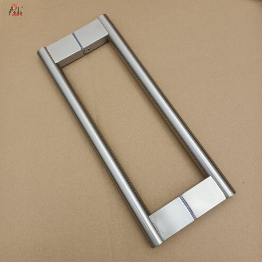 A833 - Single Bend Handle - Round Tube Main Body - Square Tube Feet - Satin Finish