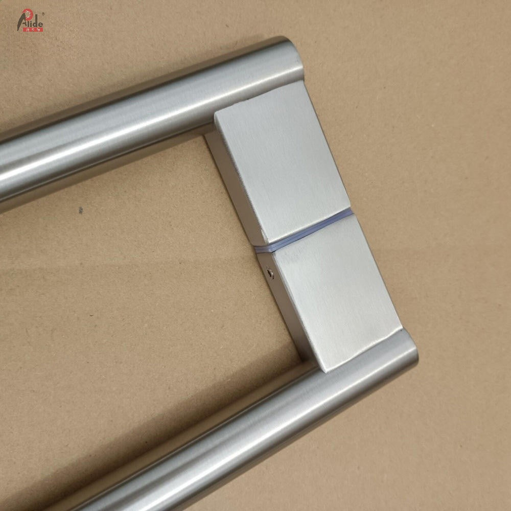 A833 - Single Bend Handle - Round Tube Main Body - Square Tube Feet - Satin Finish