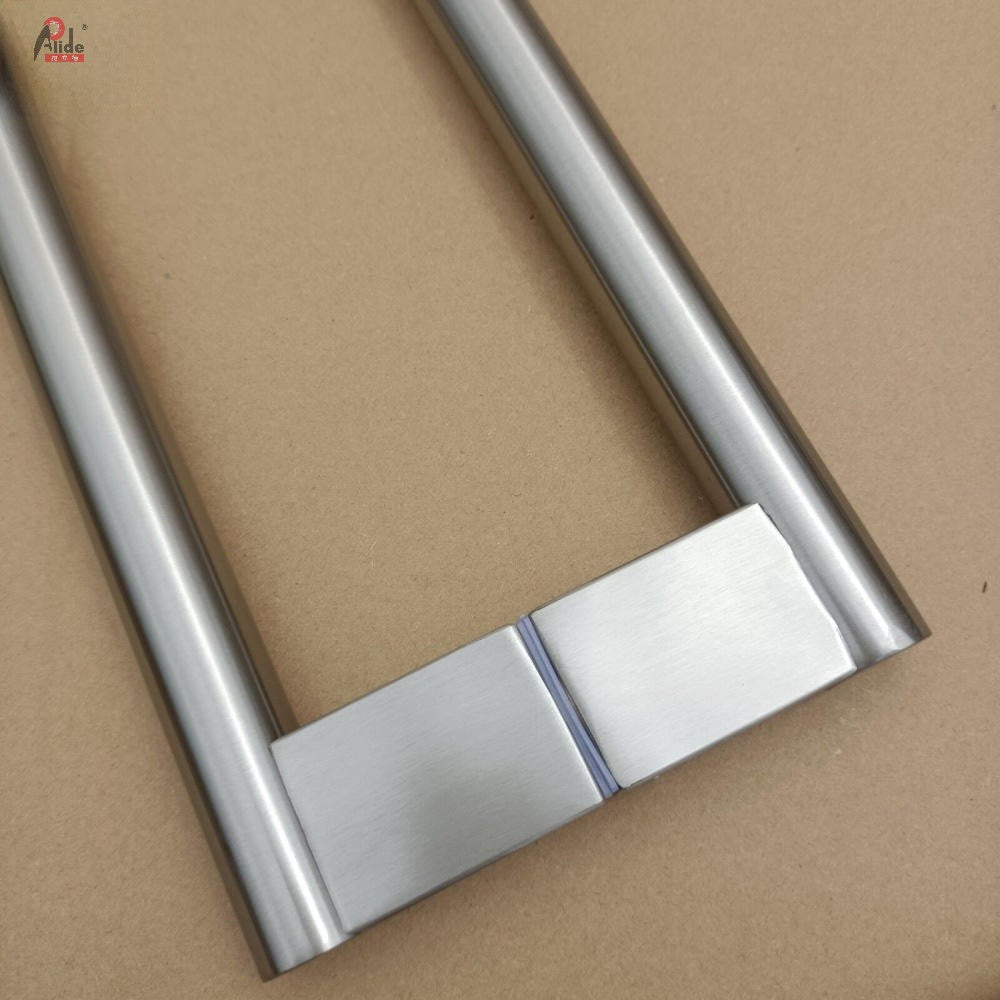 A833 - Single Bend Handle - Round Tube Main Body - Square Tube Feet - Satin Finish