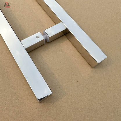 Square-Tube Glass Door Pull Handle, 25 × 25 mm – A839-25-25