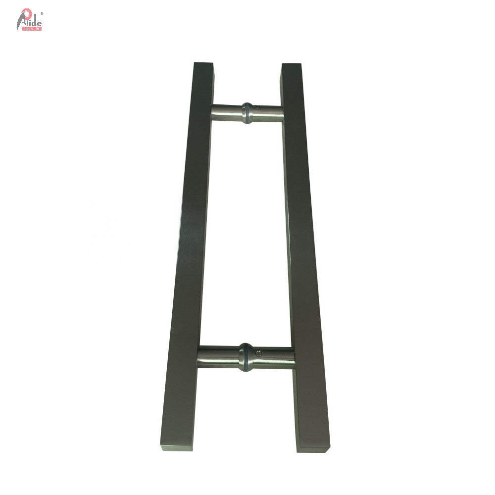 A839-25-38 Square Tube Pull Handle - H-shaped Pull Handle - With 25 Round Tube Base Feet