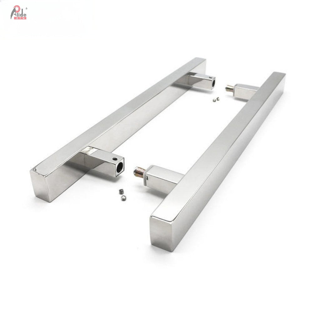 A839-25-38 Square Tube Pull Handle - With 25×25 Square Tube Base Feet