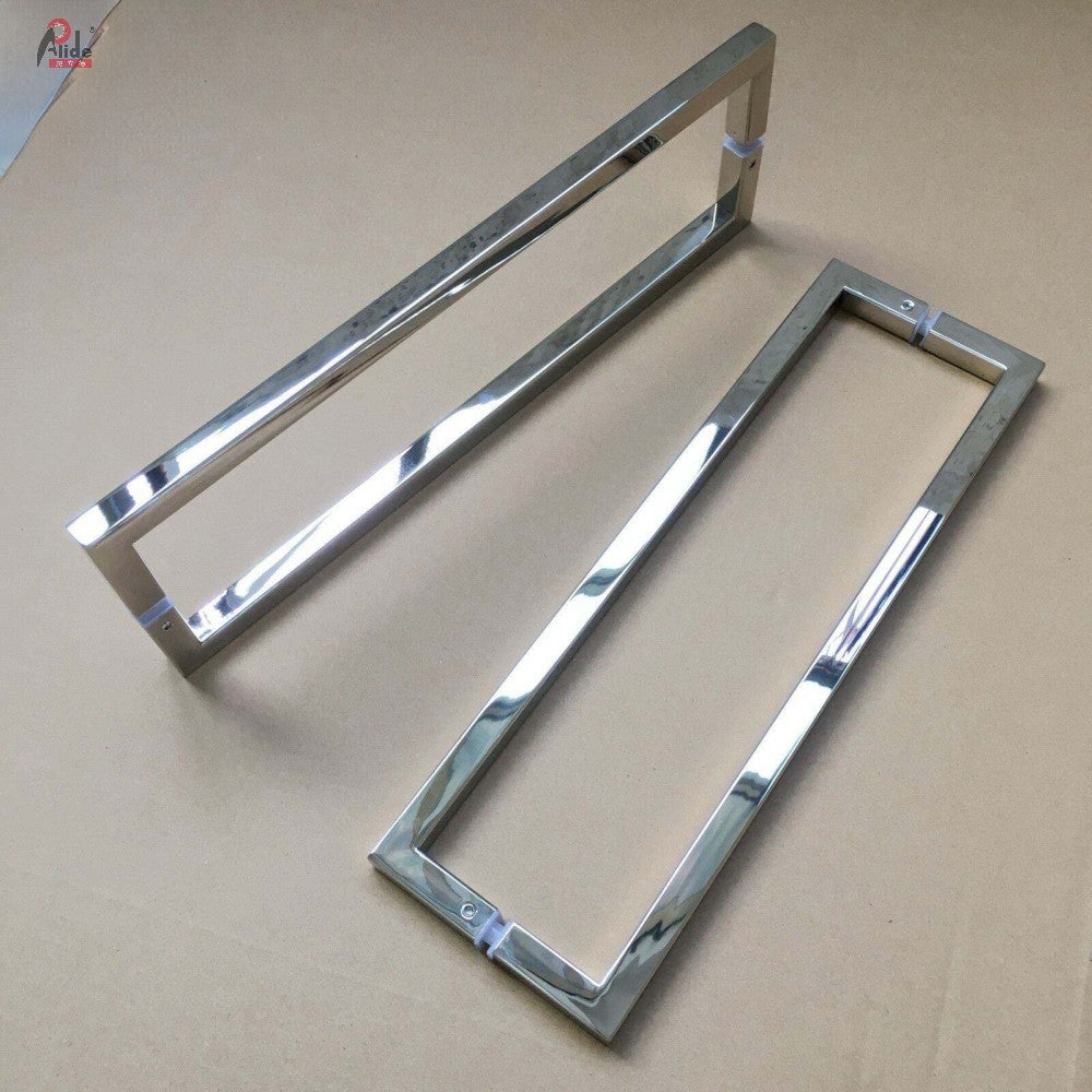A842 Door Long Pull Handle square Glass Door Pull Handle Rest Room Shower Mirror Door Handle