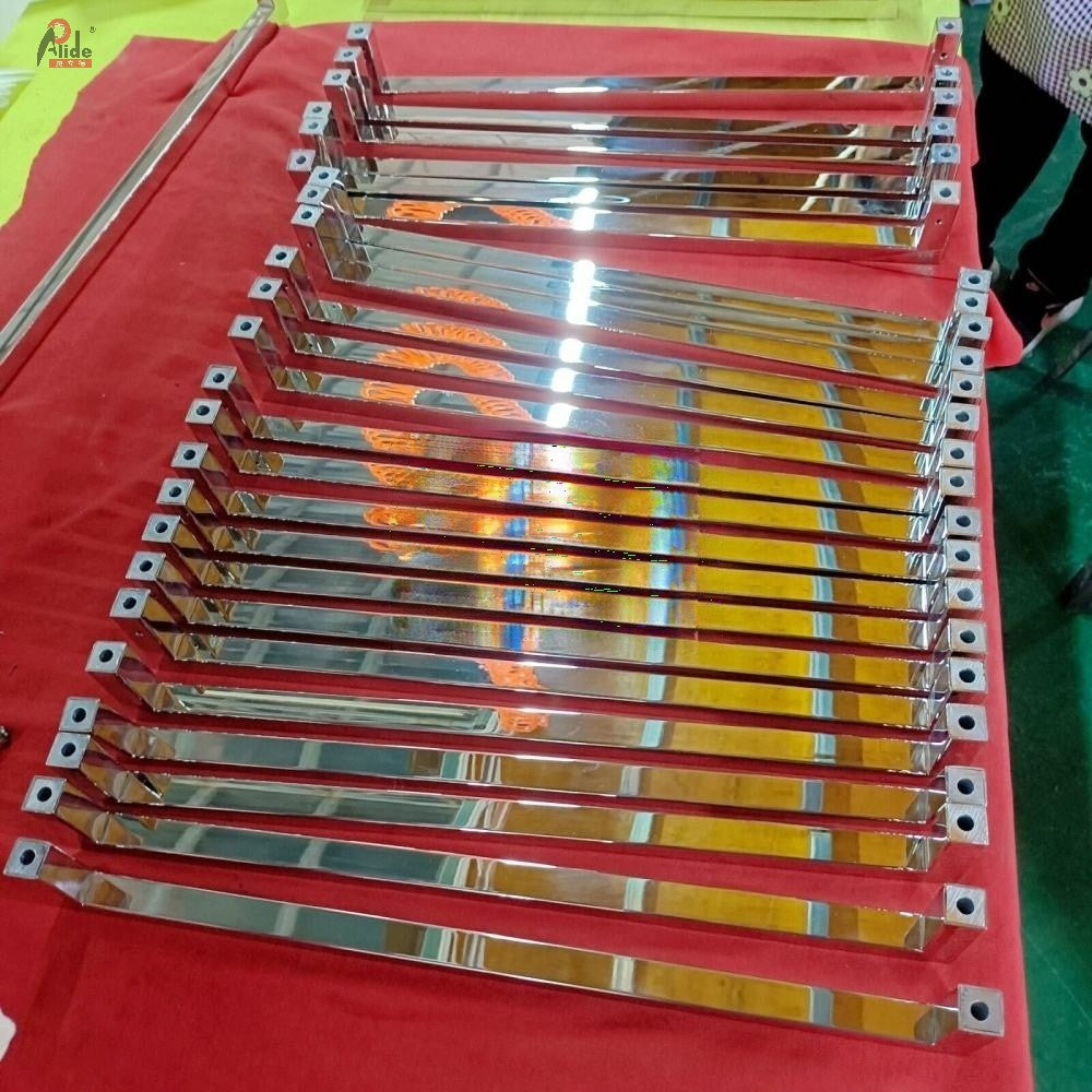 A842-25-25 Square Tube Pull Handle - Single Bend Pair Handle - Office Door Pull Handle