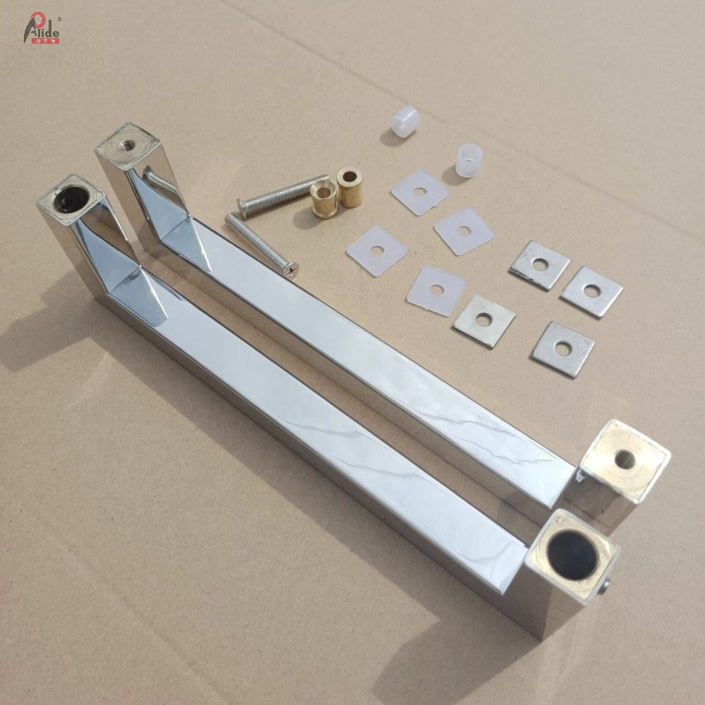 A842-25-25 Square Tube Pull Handle - Single Bend Pair Handle - Office Door Pull Handle