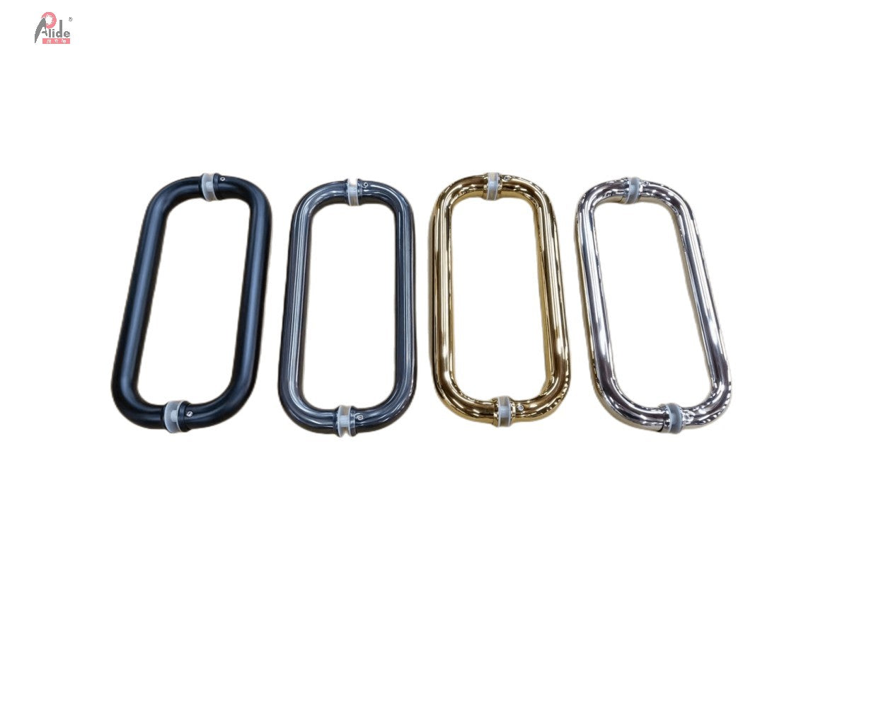 A915 Round Tube Bend Pull Handle - 19 Round Tube Bend Pull Handle - Matt Black - Bright Titanium Gold - Bright Rose Gold