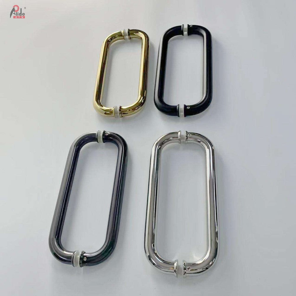 A915 Round Tube Bend Pull Handle - 19 Round Tube Bend Pull Handle - Matt Black - Bright Titanium Gold - Bright Rose Gold
