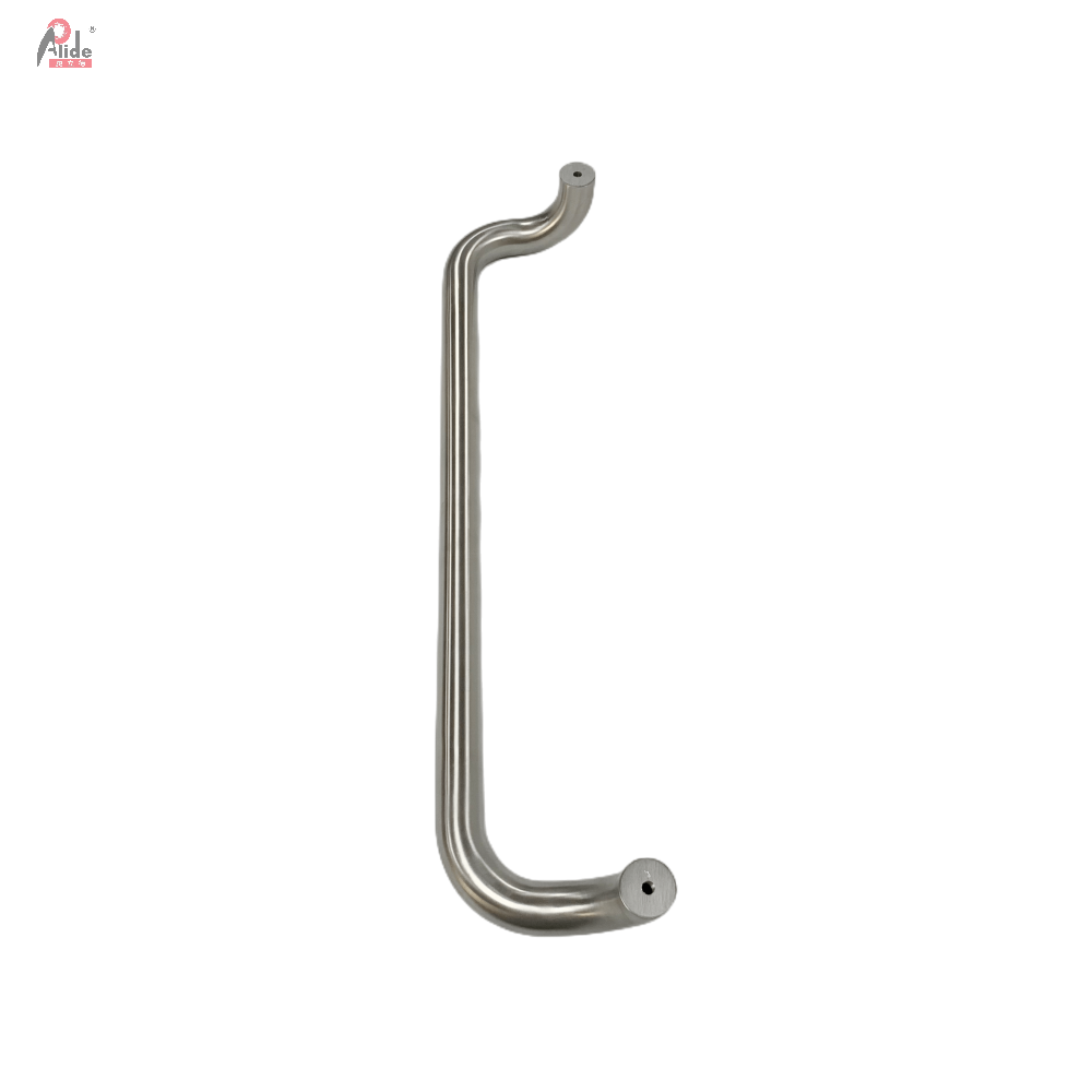 A919-Round Ladder Pull Double Sided  Glass Door Handle Shower Room Handle  Satin Finish