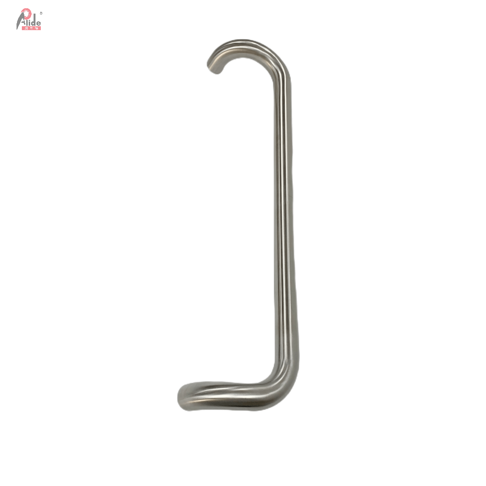 A919-Round Ladder Pull Double Sided  Glass Door Handle Shower Room Handle  Satin Finish