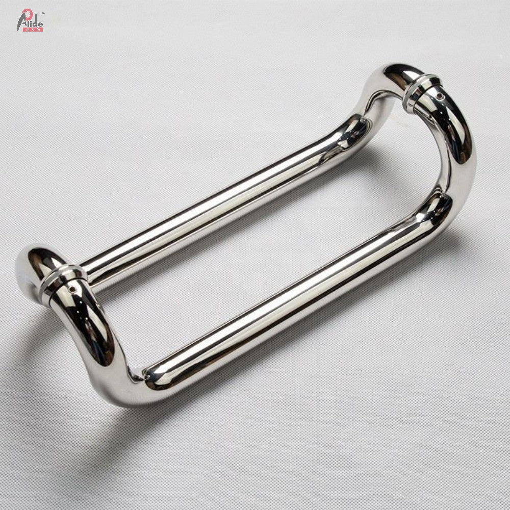 A919-Round Ladder Pull Double Sided  Glass Door Handle Shower Room Handle