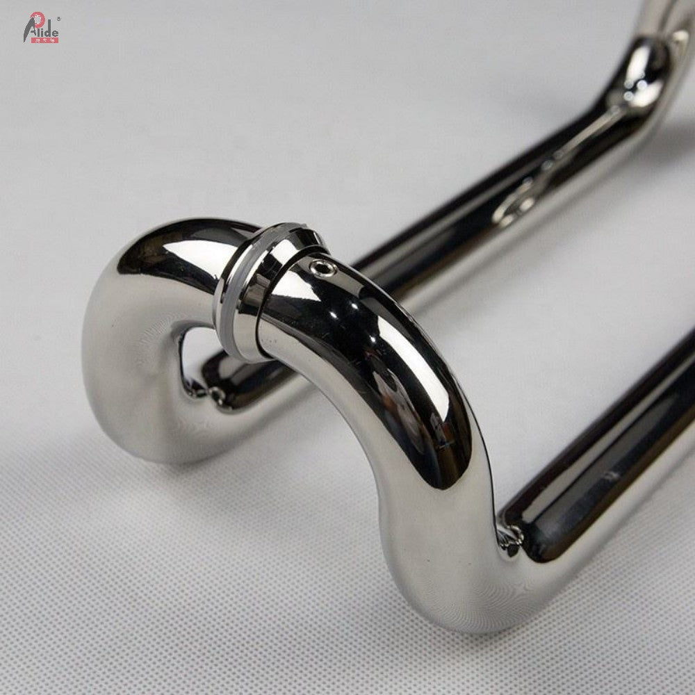 A919-Round Ladder Pull Double Sided  Glass Door Handle Shower Room Handle