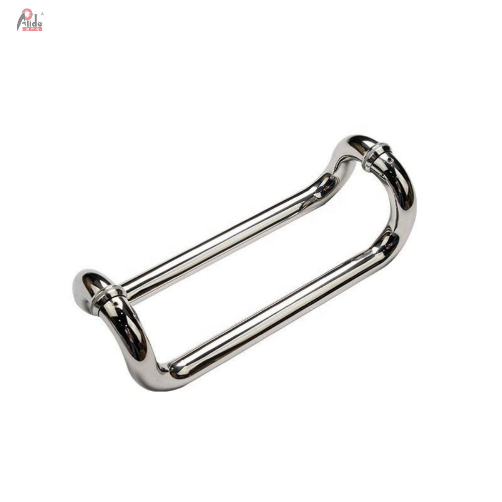 A919-Round Ladder Pull Double Sided  Glass Door Handle Shower Room Handle