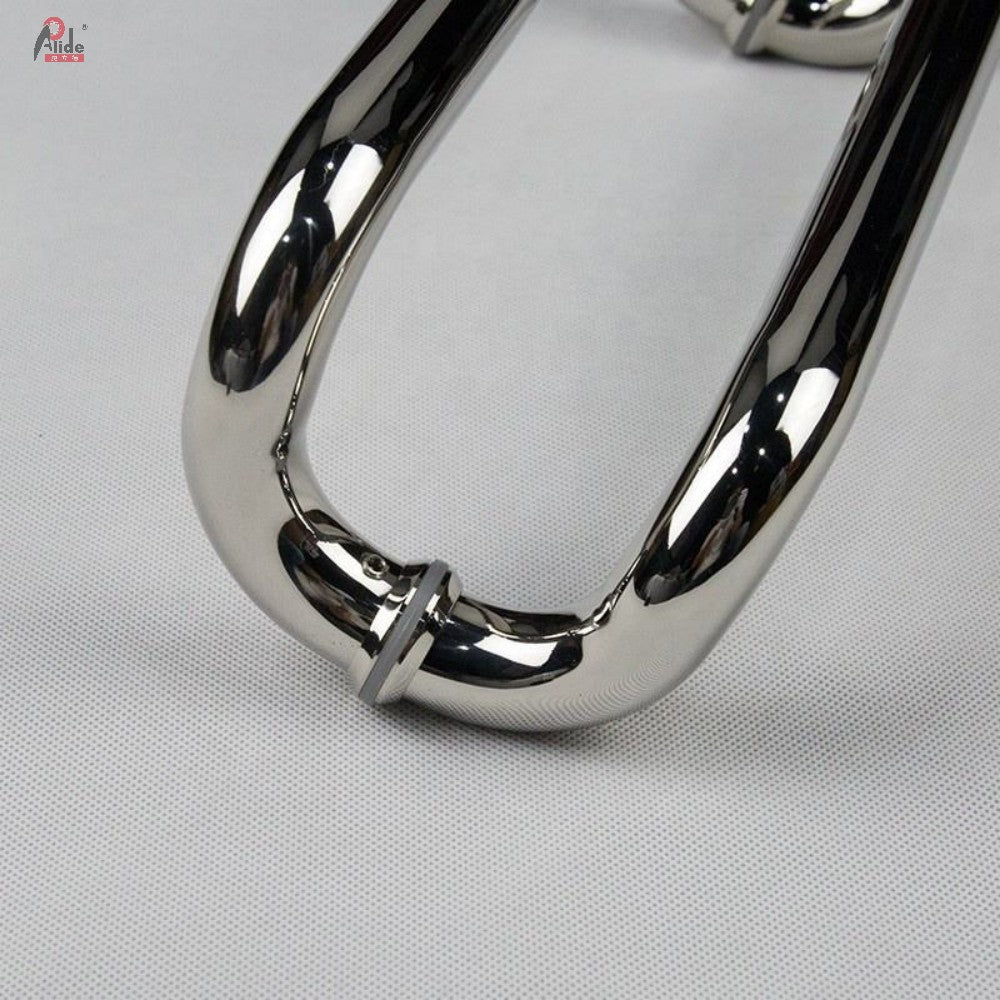 A919-Round Ladder Pull Double Sided  Glass Door Handle Shower Room Handle