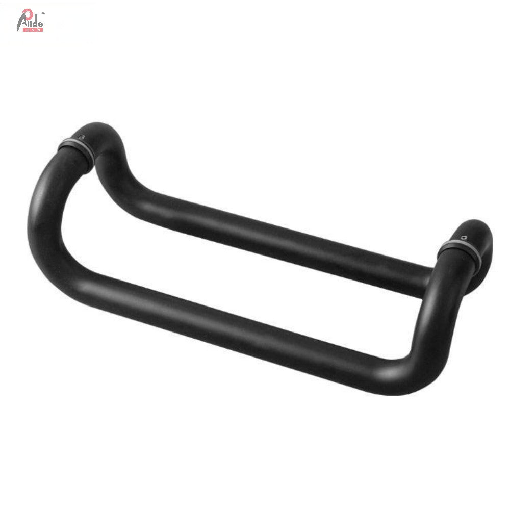 A919 Round Ladder Pull Double Sided Glass Door Handle Shower Room Handle  Matt Black