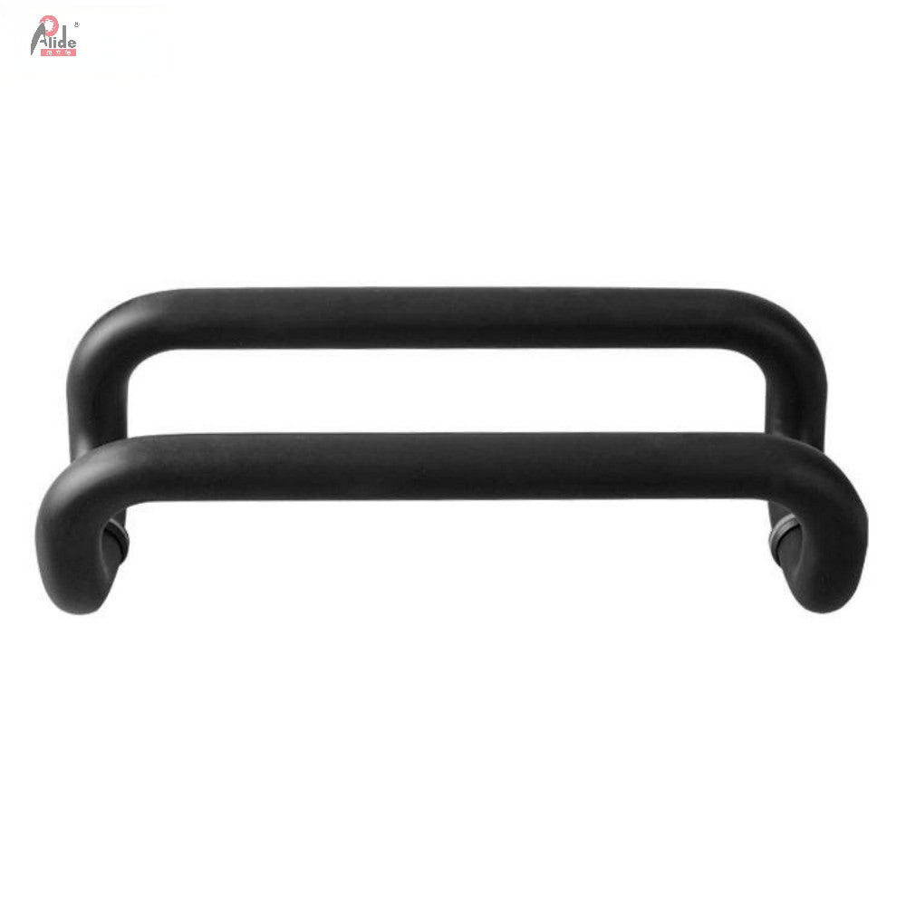 A919 Round Ladder Pull Double Sided Glass Door Handle Shower Room Handle  Matt Black
