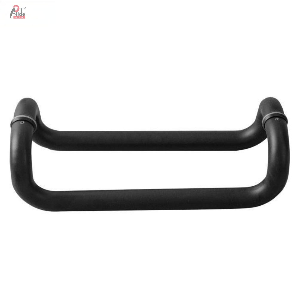 A919 Round Ladder Pull Double Sided Glass Door Handle Shower Room Handle  Matt Black