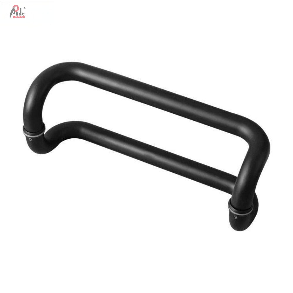 A919 Round Ladder Pull Double Sided Glass Door Handle Shower Room Handle  Matt Black