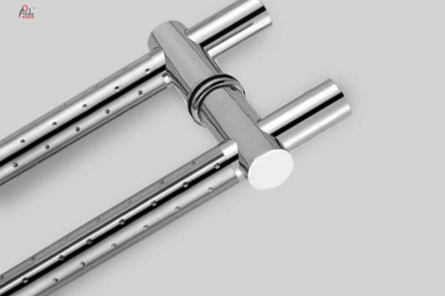 A921 Round Tube Pull Handle - Adjustable Hole Distance - Glass Door Handle