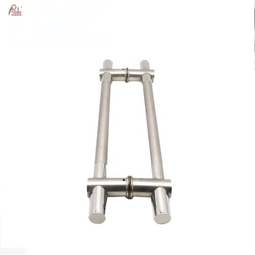 A921 Round Tube Pull Handle - Adjustable Hole Distance - Glass Door Handle
