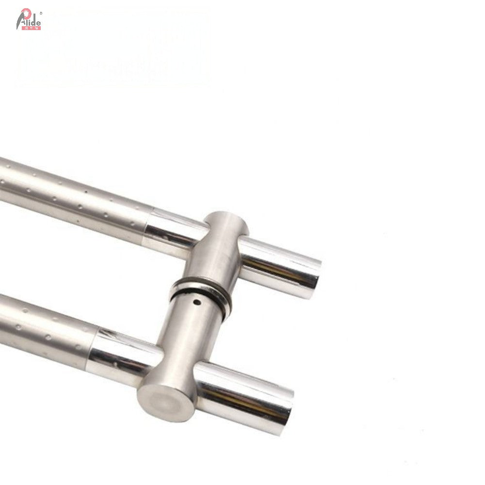 A921 Round Tube Pull Handle - Adjustable Hole Distance - Glass Door Handle