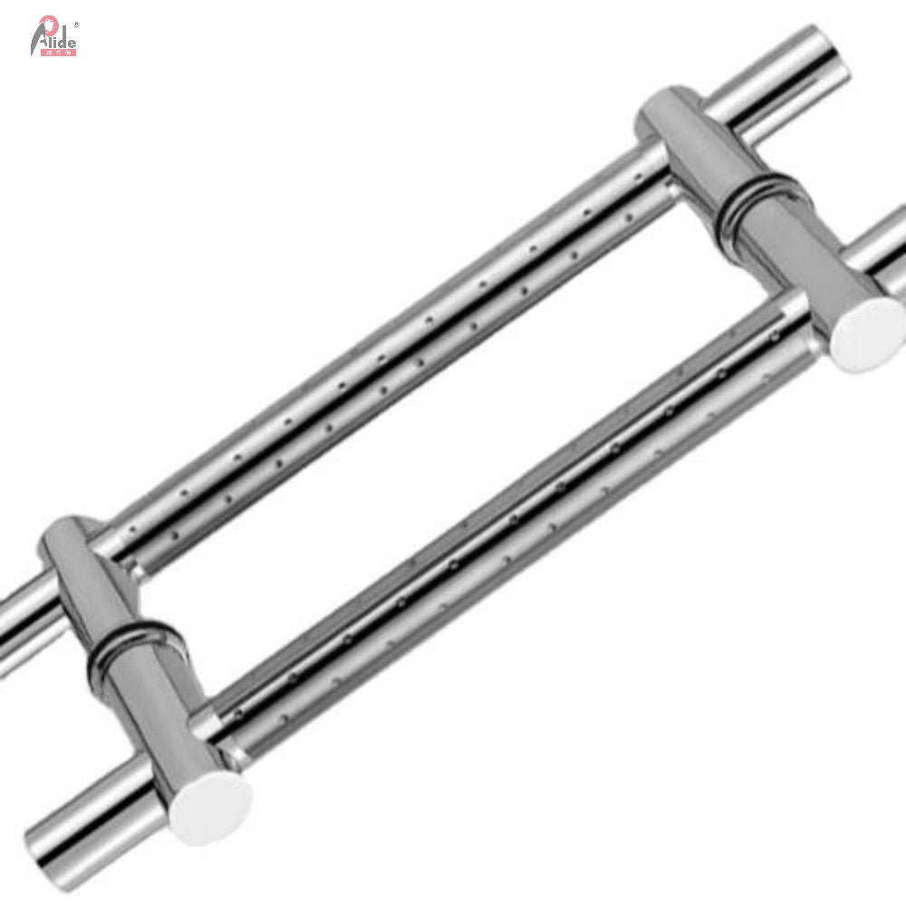 A921 Round Tube Pull Handle - Adjustable Hole Distance - Glass Door Handle