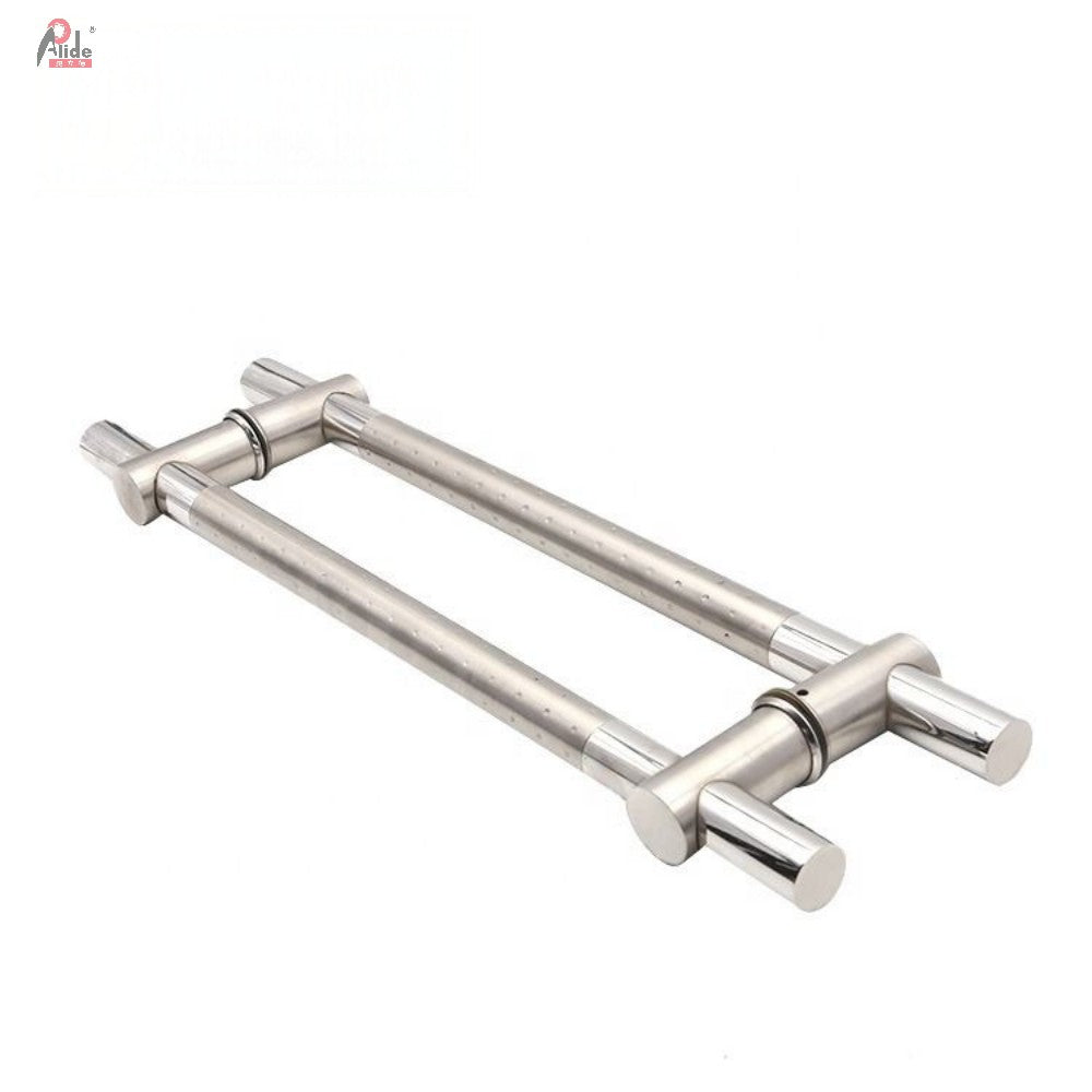 A921 Round Tube Pull Handle - Adjustable Hole Distance - Glass Door Handle