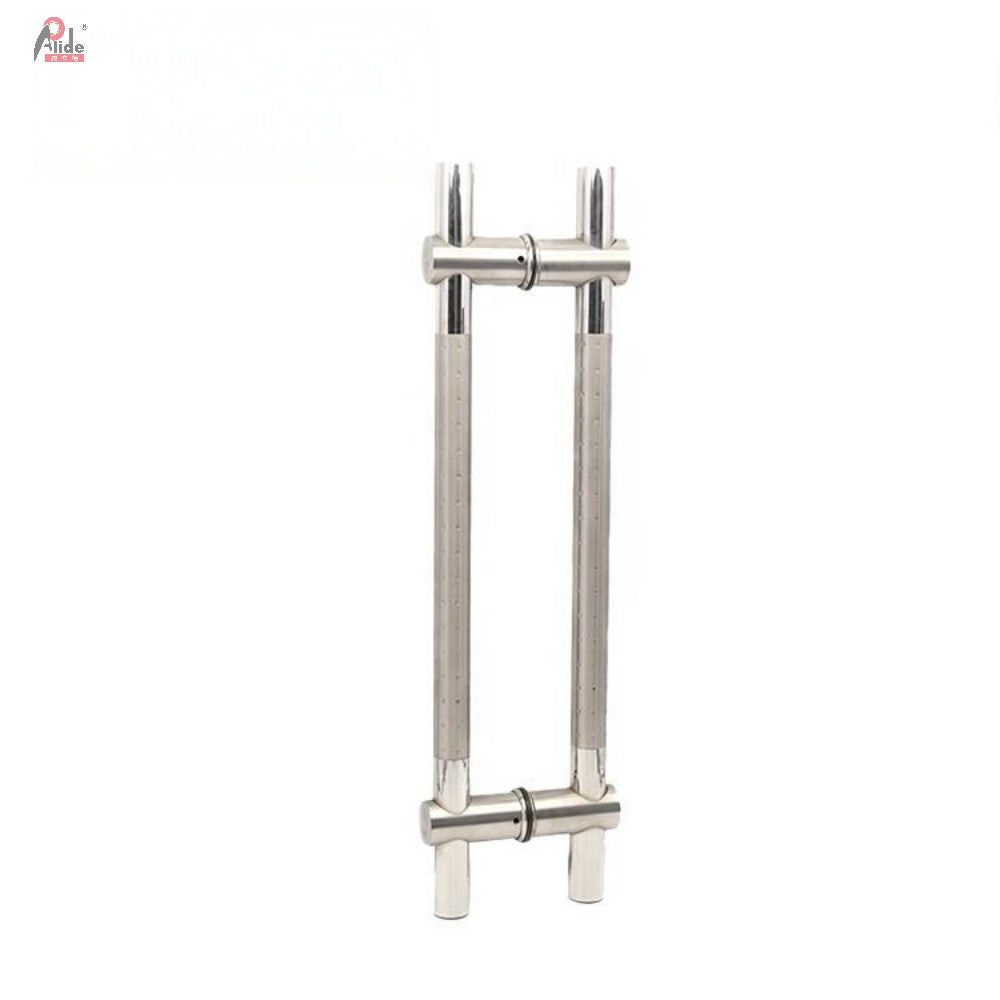 A921 Round Tube Pull Handle - Adjustable Hole Distance - Glass Door Handle