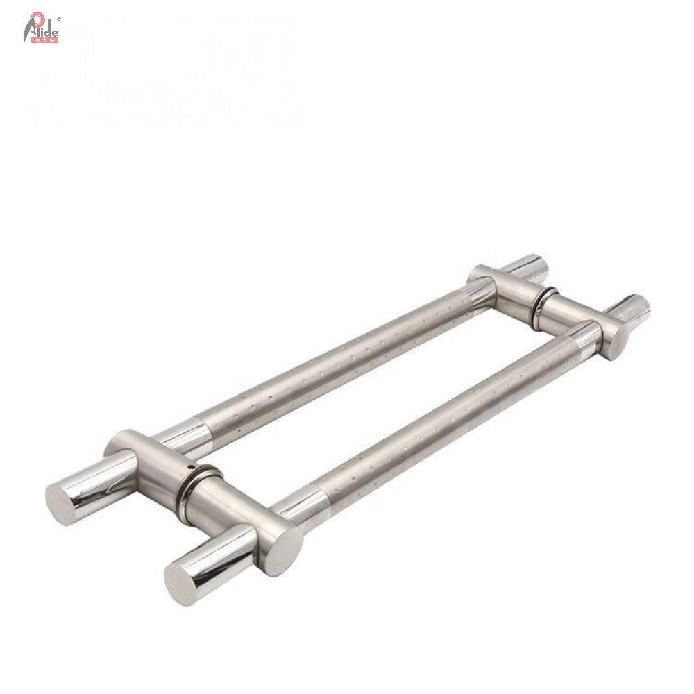 A921 Round Tube Pull Handle - Adjustable Hole Distance - Glass Door Handle