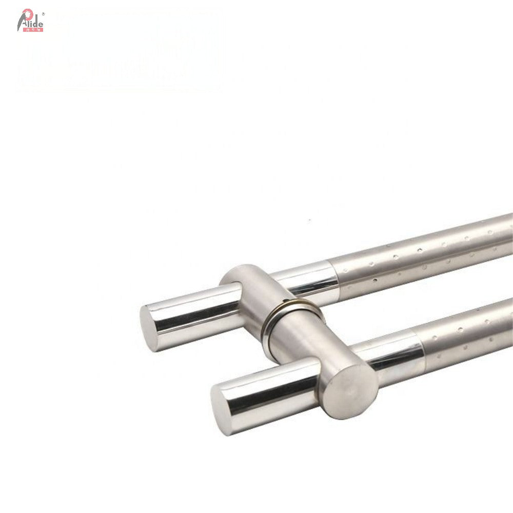 A921 Round Tube Pull Handle - Adjustable Hole Distance - Glass Door Handle