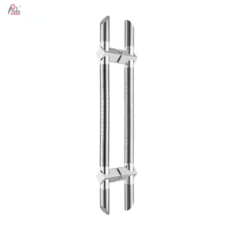 A921 Round Tube Pull Handle - Adjustable Hole Distance - Glass Door Handle
