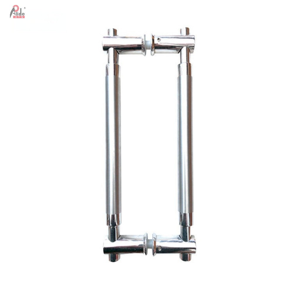 A921 Round Tube Pull Handle - Adjustable Hole Distance - Glass Door Handle