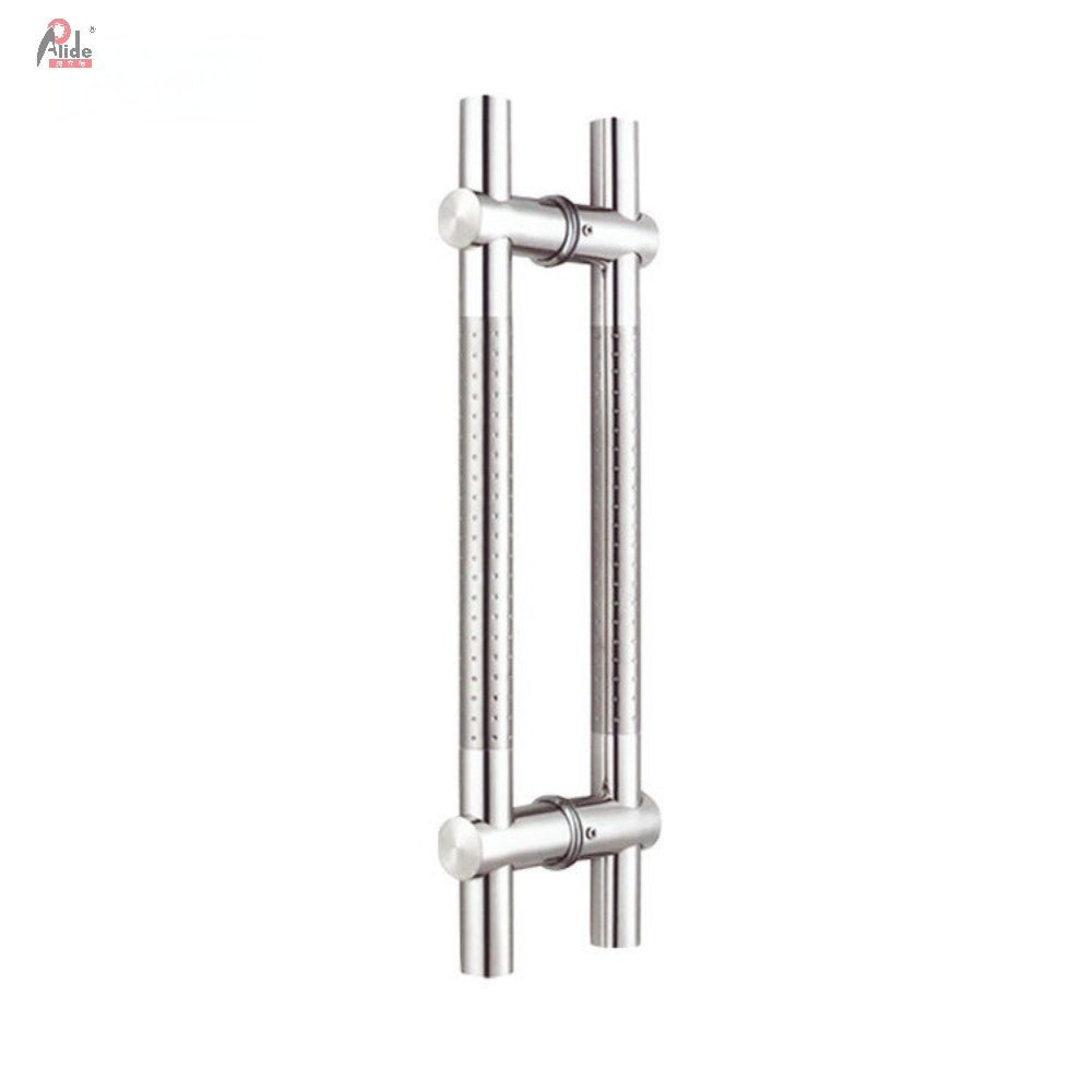 A921 Round Tube Pull Handle - Adjustable Hole Distance - Glass Door Handle