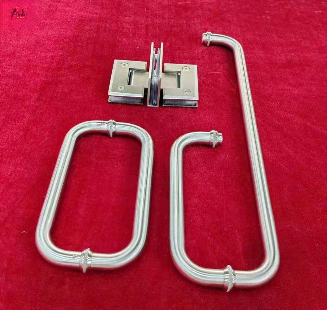 Bathroom Pull Handle - Round Tube Bend Handle - Satin Finish - 304 Stainless Steel