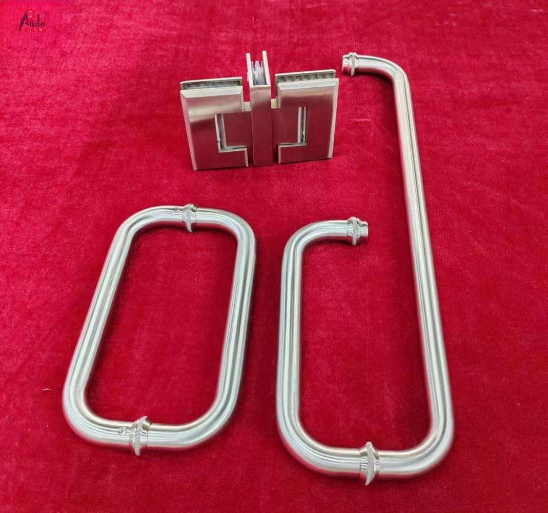 Bathroom Pull Handle - Round Tube Bend Handle - Satin Finish - 304 Stainless Steel