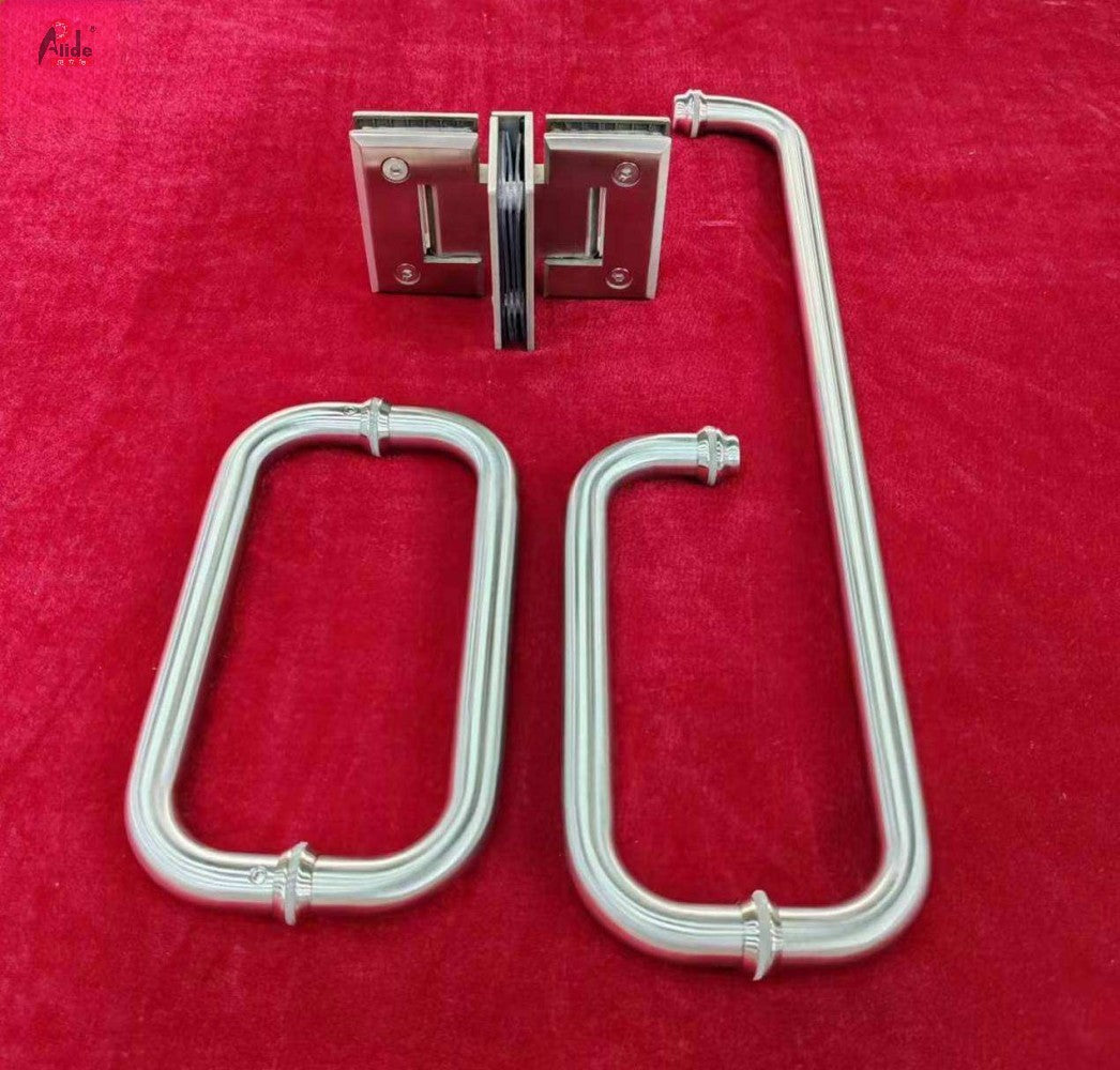 Bathroom Pull Handle - Round Tube Bend Handle - Satin Finish - 304 Stainless Steel