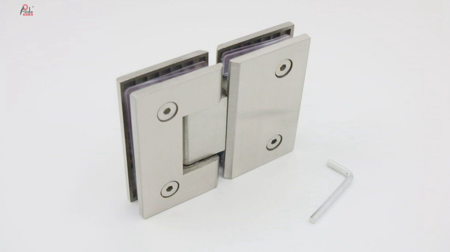 L01-Office Building Bathroom Glass Door Stainless Steel Sus304 Satin 180degree Door Hinge
