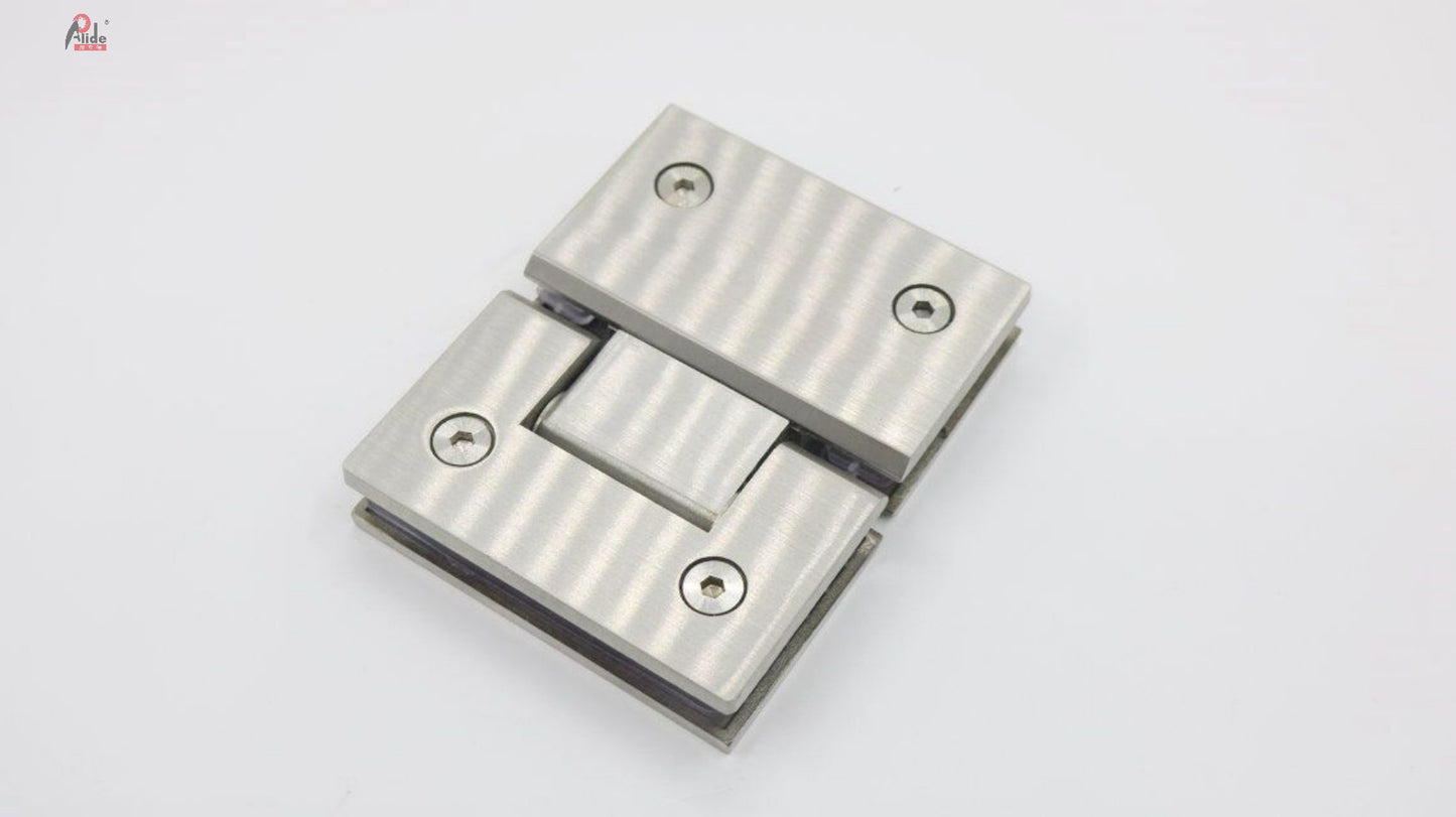 L01-Office Building Bathroom Glass Door Stainless Steel Sus304 Satin 180degree Door Hinge