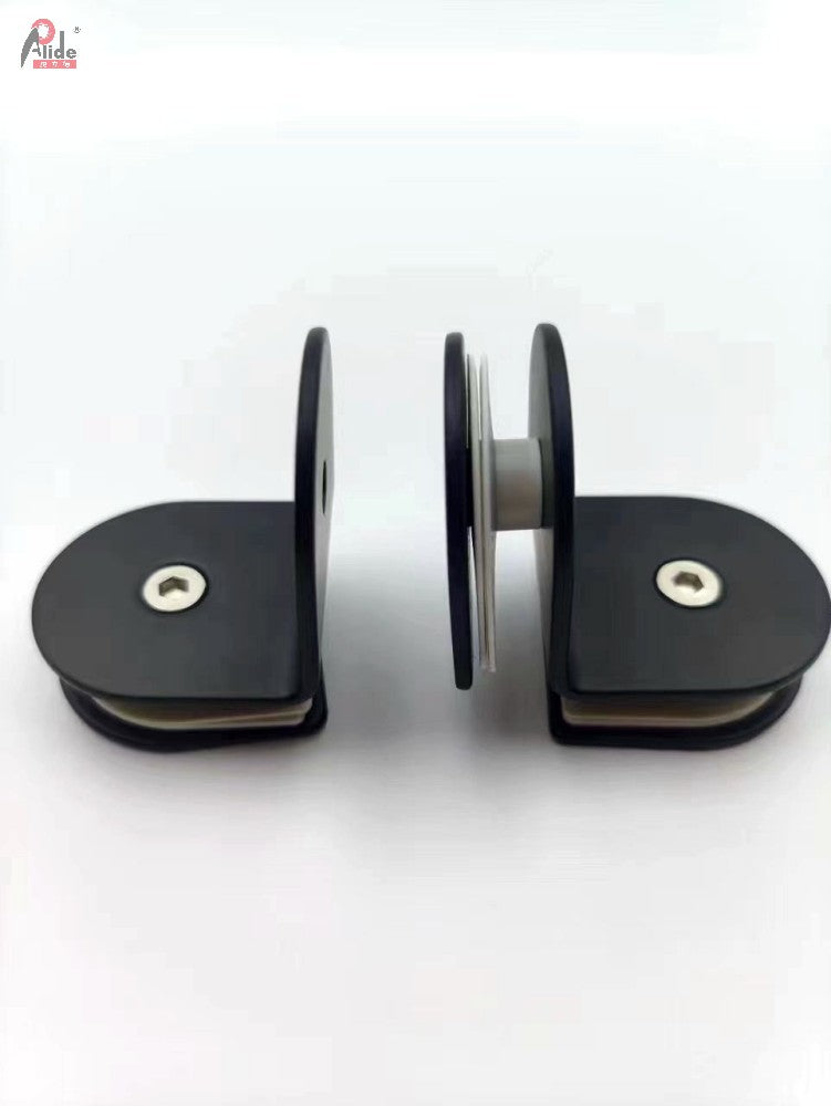 L-01 Matte Black L-Shaped Glass Clamp - Single Hole Stainless Steel Glass Shelf Bracket